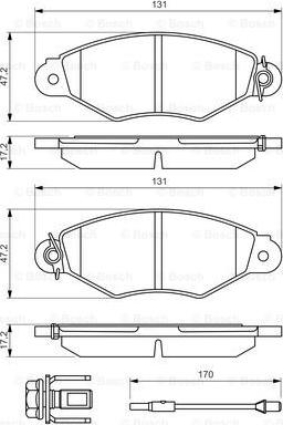 BOSCH 0 986 494 507 - Brake Pad Set, disc brake autospares.lv