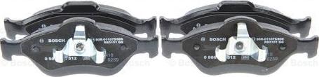 BOSCH 0 986 494 512 - Brake Pad Set, disc brake autospares.lv