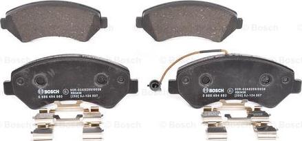 BOSCH 0 986 494 580 - Brake Pad Set, disc brake autospares.lv