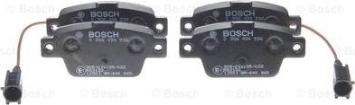 BOSCH 0 986 494 536 - Brake Pad Set, disc brake autospares.lv