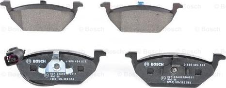 BOSCH 0 986 494 525 - Brake Pad Set, disc brake autospares.lv