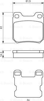 BOSCH 0 986 494 523 - Brake Pad Set, disc brake autospares.lv