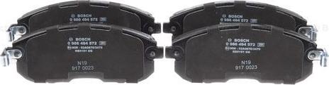 BOSCH 0 986 494 572 - Brake Pad Set, disc brake autospares.lv