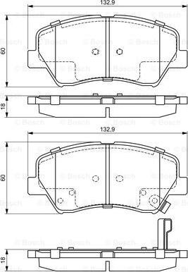 BOSCH 0 986 494 691 - Brake Pad Set, disc brake autospares.lv