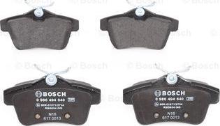 BOSCH 0 986 494 640 - Brake Pad Set, disc brake autospares.lv