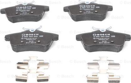 BOSCH 0 986 494 640 - Brake Pad Set, disc brake autospares.lv