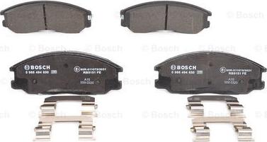 BOSCH 0 986 494 650 - Brake Pad Set, disc brake autospares.lv