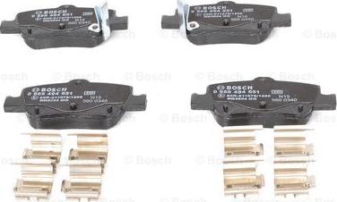 BOSCH 0 986 494 651 - Brake Pad Set, disc brake autospares.lv