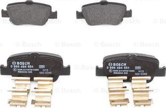 BOSCH 0 986 494 651 - Brake Pad Set, disc brake autospares.lv