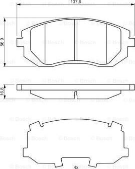 BOSCH 0 986 494 653 - Brake Pad Set, disc brake autospares.lv