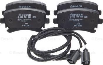 BOSCH 0 986 494 669 - Brake Pad Set, disc brake autospares.lv