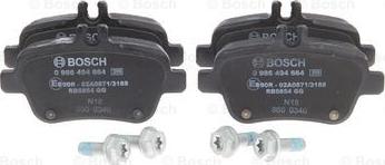 BOSCH 0 986 494 664 - Brake Pad Set, disc brake autospares.lv