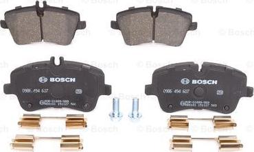 BOSCH 0 986 494 607 - Brake Pad Set, disc brake autospares.lv