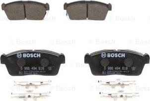 BOSCH 0 986 494 618 - Brake Pad Set, disc brake autospares.lv