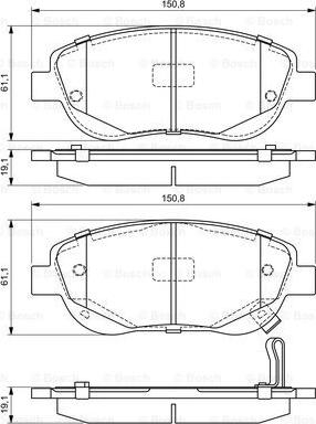 BOSCH 0 986 494 682 - Brake Pad Set, disc brake autospares.lv