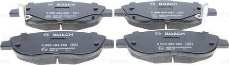 BOSCH 0 986 494 682 - Brake Pad Set, disc brake autospares.lv