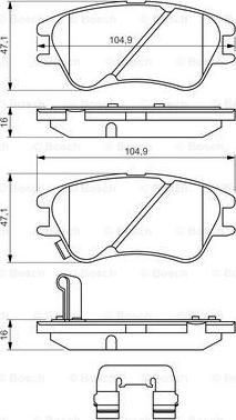 BOSCH 0 986 494 630 - Brake Pad Set, disc brake autospares.lv