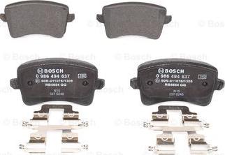 BOSCH 0 986 494 637 - Brake Pad Set, disc brake autospares.lv