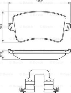 BOSCH 0 986 494 637 - Brake Pad Set, disc brake autospares.lv