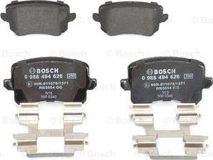 BOSCH 0 986 494 626 - Brake Pad Set, disc brake autospares.lv