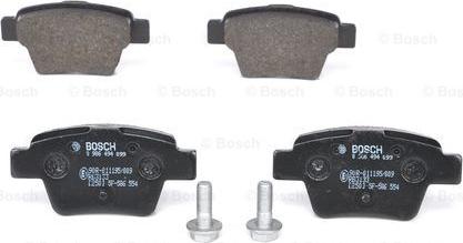 BOSCH 0 986 494 099 - Brake Pad Set, disc brake autospares.lv