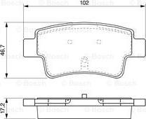 BOSCH 0 986 494 094 - Brake Pad Set, disc brake autospares.lv