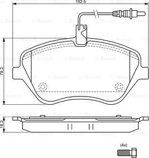 BOSCH 0 986 494 098 - Brake Pad Set, disc brake autospares.lv