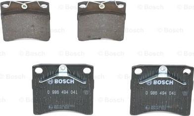 BOSCH 0 986 494 041 - Brake Pad Set, disc brake autospares.lv