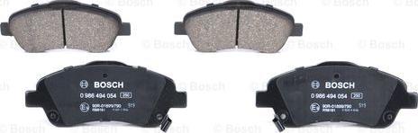 BOSCH 0 986 494 054 - Brake Pad Set, disc brake autospares.lv