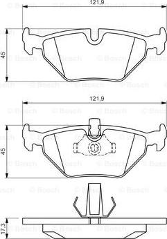 BOSCH 0 986 494 009 - Brake Pad Set, disc brake autospares.lv