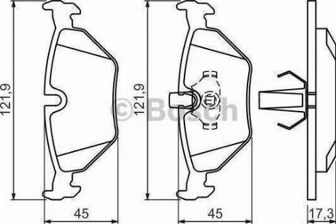 BOSCH 986424459 - Brake Pad Set, disc brake autospares.lv