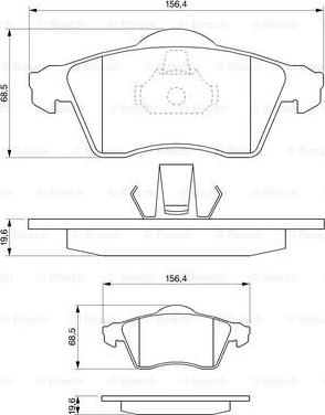 BOSCH 0 986 494 008 - Brake Pad Set, disc brake autospares.lv