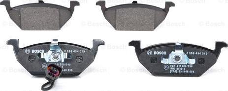 BOSCH 0 986 494 019 - Brake Pad Set, disc brake autospares.lv