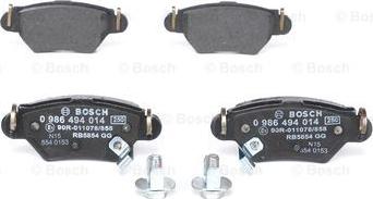 BOSCH 0 986 494 014 - Brake Pad Set, disc brake autospares.lv