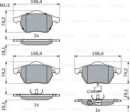 BOSCH 0 986 494 018 - Brake Pad Set, disc brake autospares.lv