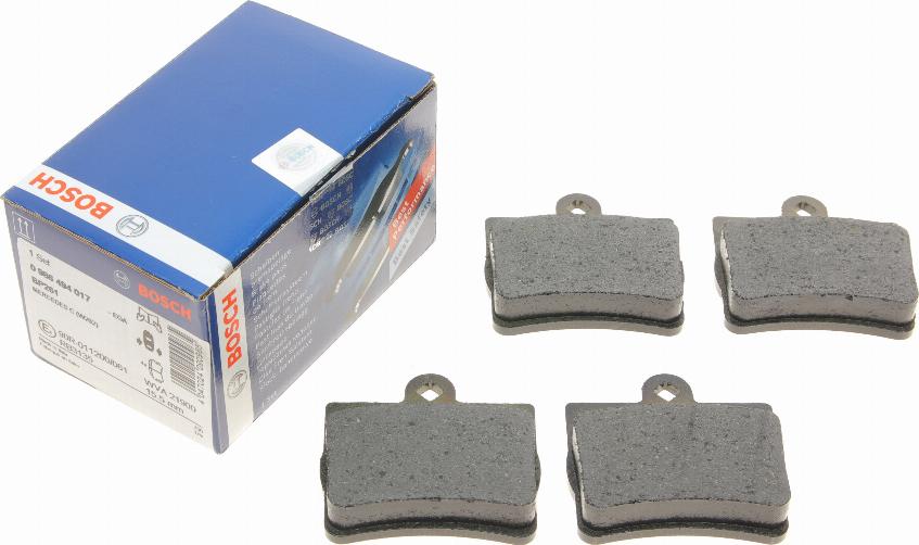 BOSCH 0 986 494 017 - Brake Pad Set, disc brake autospares.lv