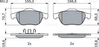 BOSCH 0 986 494 033 - Brake Pad Set, disc brake autospares.lv