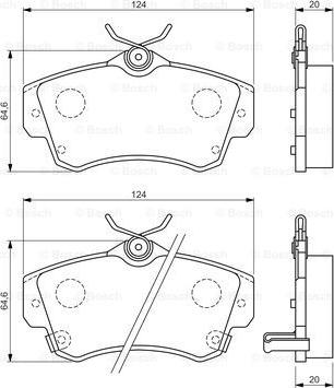 BOSCH 0 986 494 029 - Brake Pad Set, disc brake autospares.lv