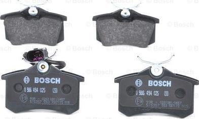 BOSCH 0 986 494 025 - Brake Pad Set, disc brake autospares.lv