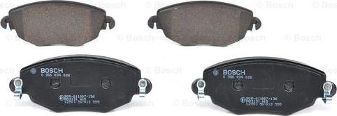 BOSCH 0 986 494 026 - Brake Pad Set, disc brake autospares.lv