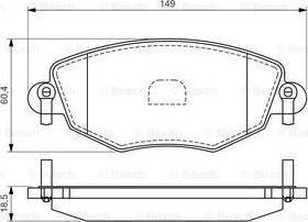 BOSCH 0 986 494 026 - Brake Pad Set, disc brake autospares.lv