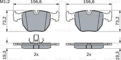 BOSCH 0 986 494 028 - Brake Pad Set, disc brake autospares.lv