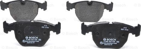 BOSCH 0 986 494 028 - Brake Pad Set, disc brake autospares.lv