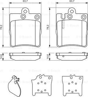 BOSCH 0 986 494 022 - Brake Pad Set, disc brake autospares.lv