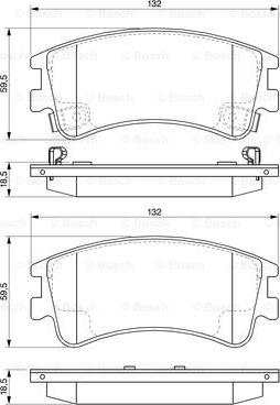 BOSCH 0 986 494 079 - Brake Pad Set, disc brake autospares.lv