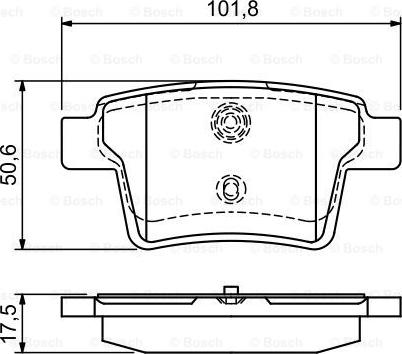 BOSCH 0 986 494 076 - Brake Pad Set, disc brake autospares.lv