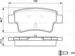 BOSCH 0 986 494 072 - Brake Pad Set, disc brake autospares.lv