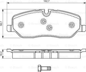 BOSCH 0 986 494 147 - Brake Pad Set, disc brake autospares.lv