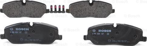 BOSCH 0 986 494 147 - Brake Pad Set, disc brake autospares.lv