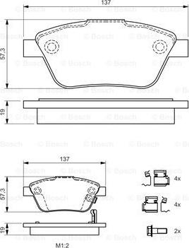 BOSCH 0 986 494 157 - Brake Pad Set, disc brake autospares.lv